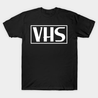 VHS Logo in White T-Shirt